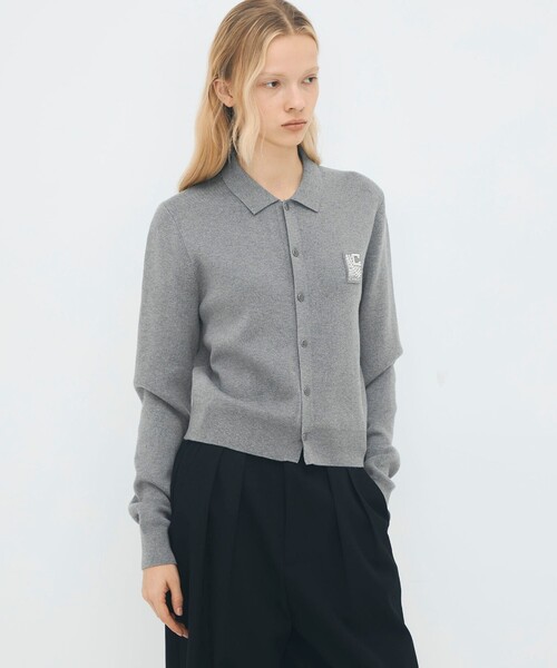 CABaN（キャバン） カーディガン コットンカシミヤ パールロゴポロ