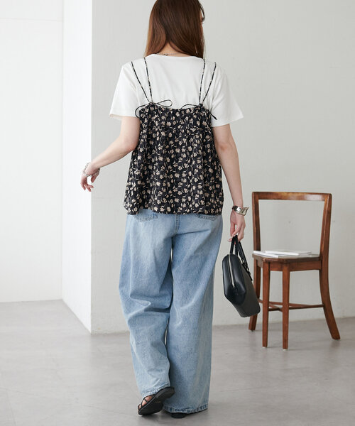 Discoat（ディスコート） キャミソール 花柄Vネックキャミ : ZOZOTOWN