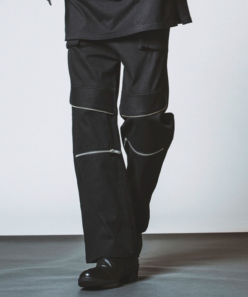 NO ID.（ノーアイディー） パンツ 「NO ID.」Flap Zip Wide Pants