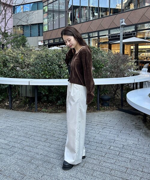 Kastane（カスタネ） カーディガン チュールベロア2WAYカーディガン