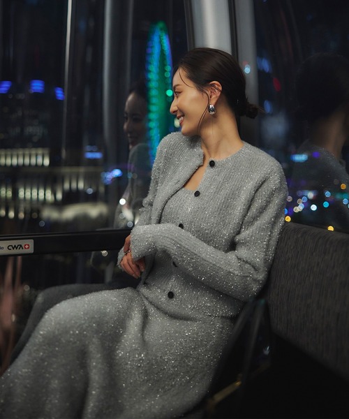 anuans（アニュアンス） ニット セーター ラメニットアンサンブル