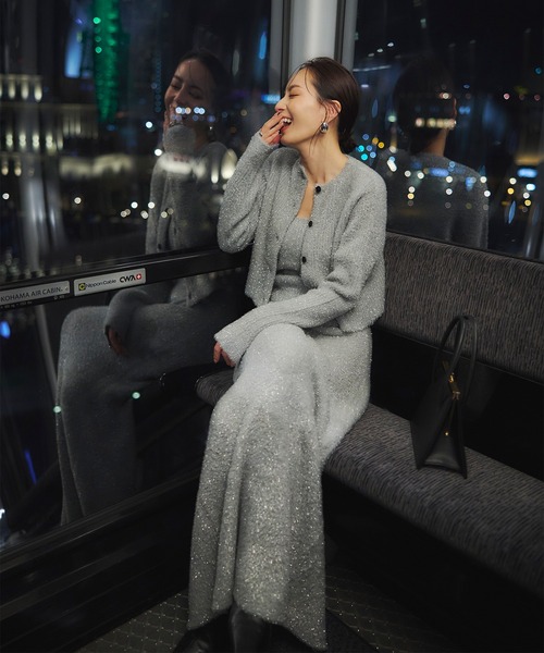 anuans（アニュアンス） ニット セーター ラメニットアンサンブル