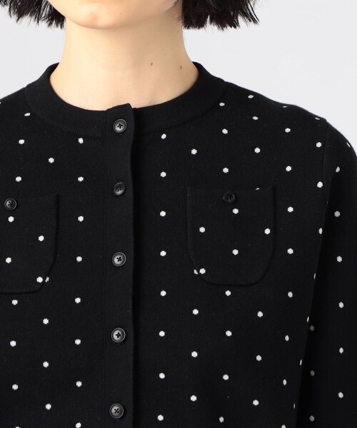 CABaN（キャバン） カーディガン コットンカシミヤ ドットジャカード
