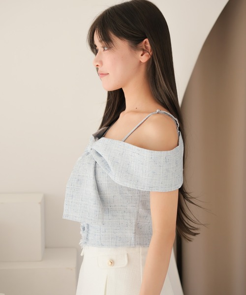 LIP SERVICE（リップサービス） ブラウス シャツ ツイードリボン