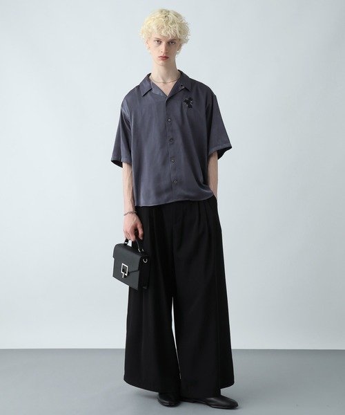 HARE（ハレ） シャツ シルキーグロウシシュウシャツ(HARE) メンズ