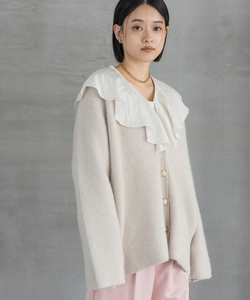 A part by（アパートバイ） カーディガン CNラクーンコンVカーディガン