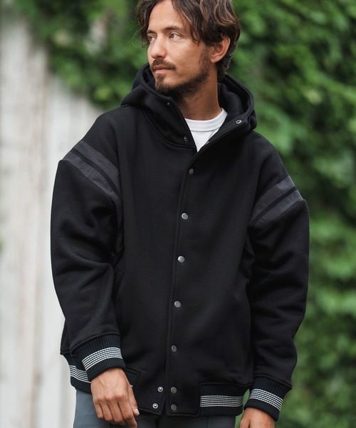 CAMBIO（カンビオ） スタジャン mj10045-Back Brushed Sweat Hooded