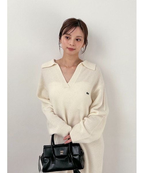 SNIDEL（スナイデル） ワンピース LACOSTE/スキッパーニットワンピース