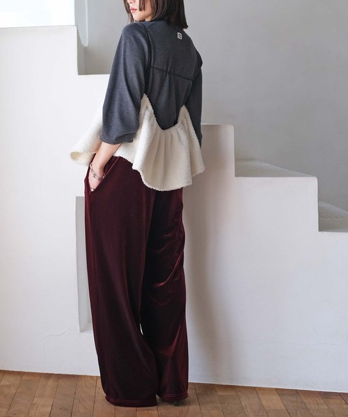 AKTE（アクテ） ブラウス シャツ ボアキャミソール レディース