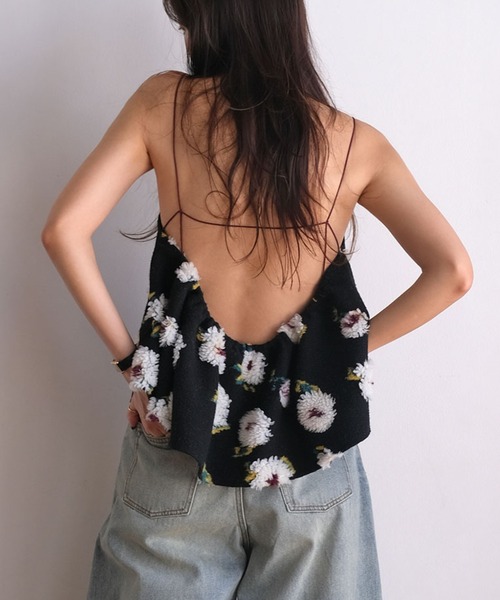 AKTE（アクテ） ブラウス シャツ ボアキャミソール レディース