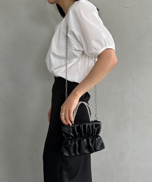 クラッチバッグ パーティーバッグ 2WAYギャザー PUミニパーティー