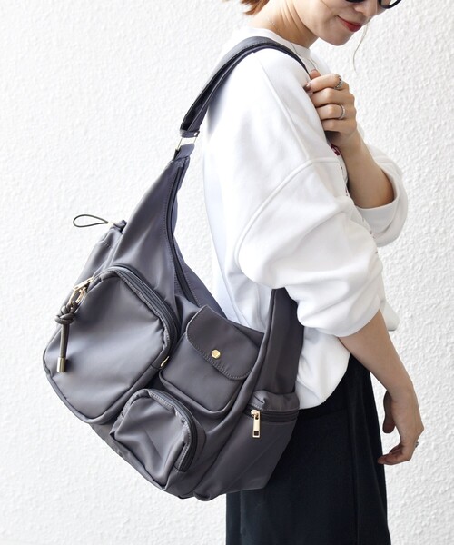 SHIPS any ショルダーバッグ バッグ any: 9ポケット 2WAY ショルダー