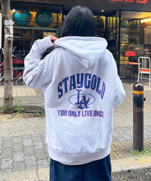 STAY GOLD（ステイゴールド） パーカー STAY GOLD LAロゴ ZIPパーカー