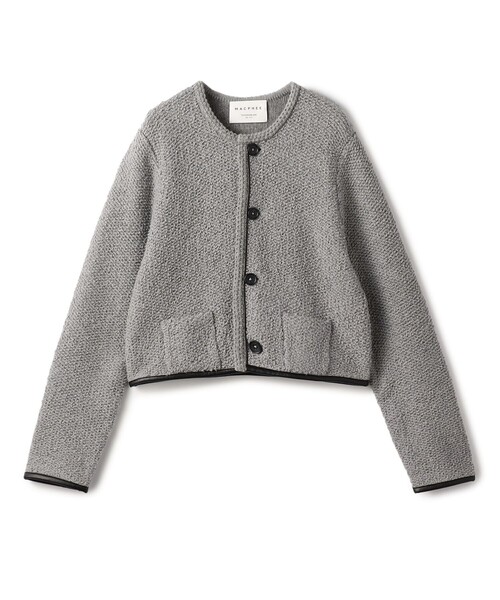 MACPHEE（マカフィー） カーディガン パイピング クルーネック