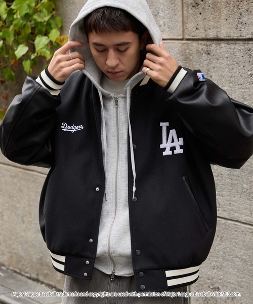 MLB スタジャン MLB/メジャーリーグベースボール 別注 ワッペン刺繍