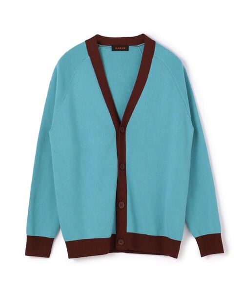 CABaN（キャバン） カーディガン コットンカシミヤ バイカラーVネック