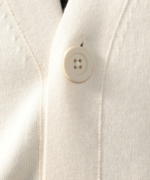 CABaN（キャバン） カーディガン コットンカシミヤ バイカラーVネック