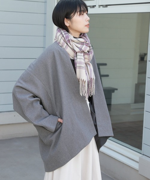 LAKOLE（ラコレ） ポンチョ カットメルトンドルマンコート / 229323