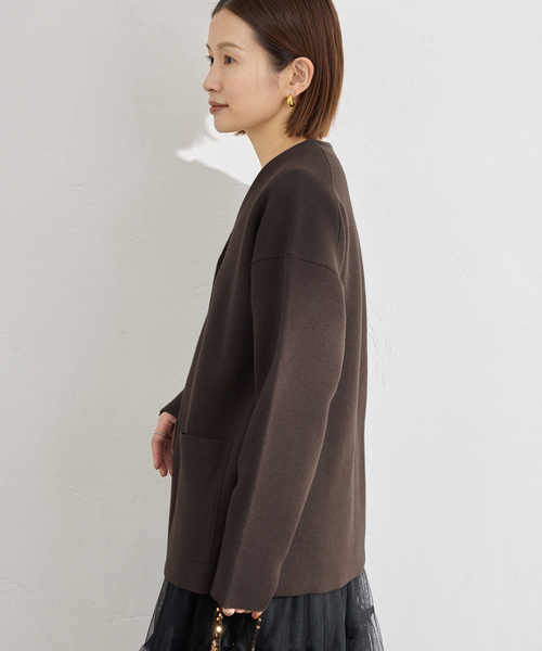 IENA（イエナ） カーディガン 「追加」ドットボタンVネック