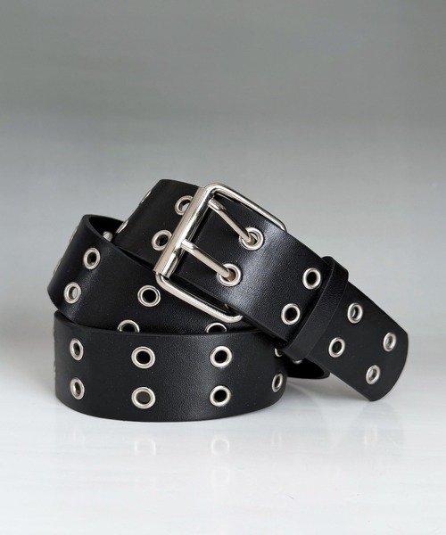 Candlestick ベルト ダブル アイレット デザイン バックル PUレザー