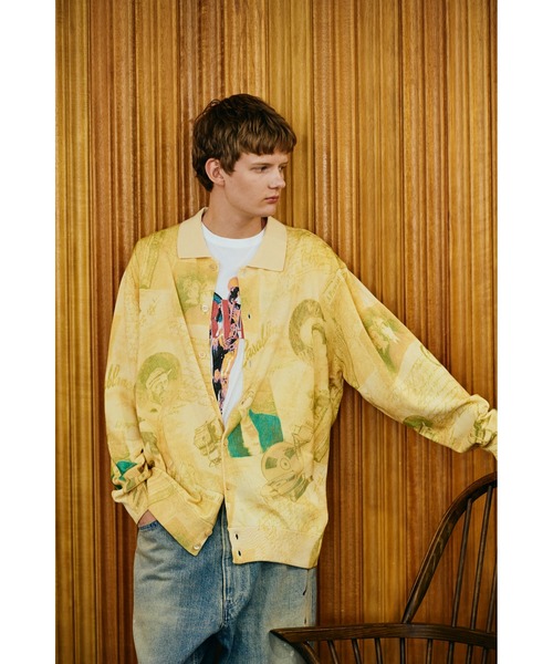 TOWNCRAFT（タウンクラフト） ポロシャツ PRINTED POLO CARDIGAN