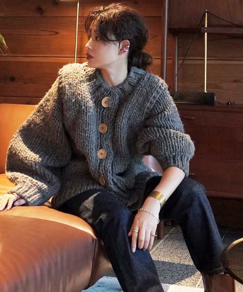 ETRE TOKYO（エトレトウキョウ） ニットカーディガン FREE レッド