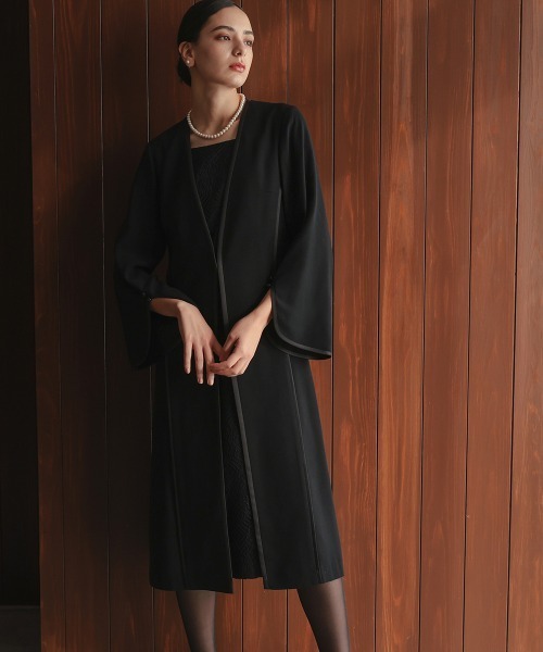 セットアップ 喪服・礼服｜洗える｜防しわ｜サテン切替｜フロント
