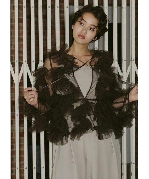 NOTRE emor（ノートルエモア） ブラウス シャツ tulle veil tops