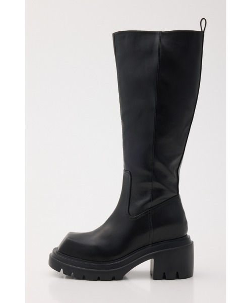 SLY（スライ） ブーツ 「美脚チートブーツ」SQUARE TOE KNEE BOOTS