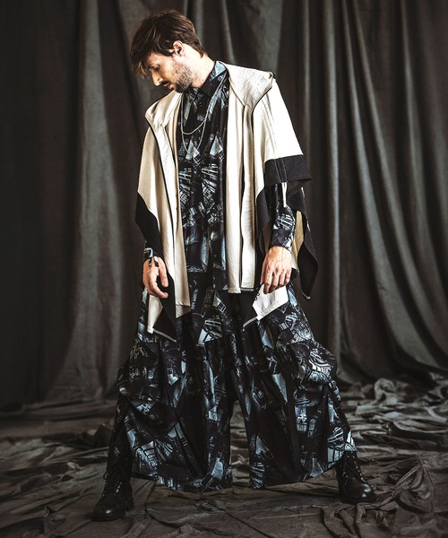 NO ID.（ノーアイディー） シャツ 「NO ID.」Asymmetry Poncho Shirt