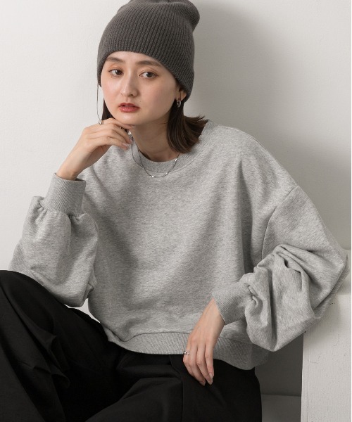 ad thie（アドティエ） トレーナー スウェット ショート丈 裏毛プル