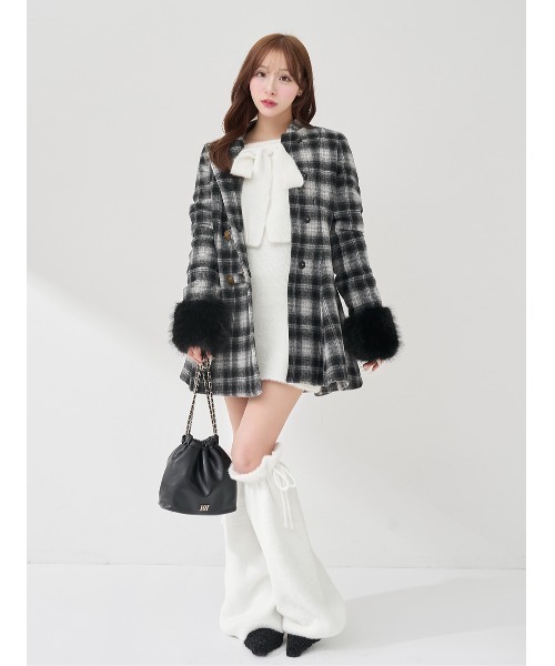 Darich（ダーリッチ） ワンピース フーディーオフショルニットミニ