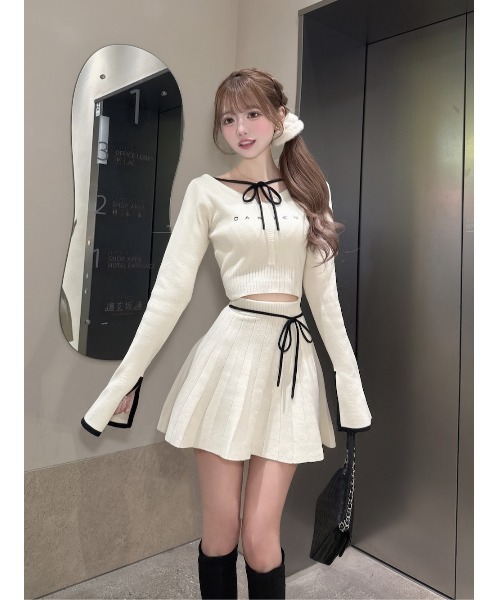 Darich（ダーリッチ） ワンピース ウエストオープンリボンデザイン