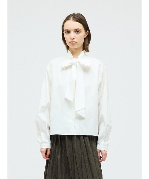 mizuiroind（ミズイロインド） ブラウス シャツ ロングタイカラー