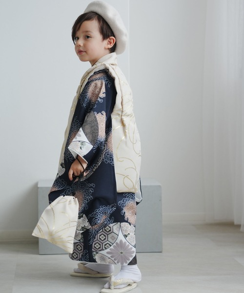 utatane 着物 七五三3歳用被布コートセット 男の子 ひよこ商店