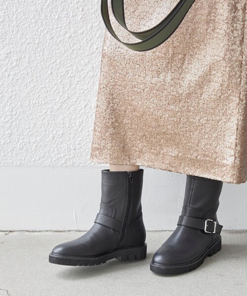 SHIPS（シップス） ブーツ レザー エンジニアブーツ レディース