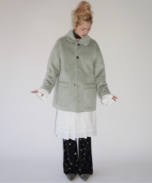 musubore（ムスボレ） コート アウター removable-cuffs 2way shaggy