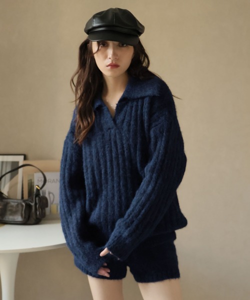 ULYSSES セットアップ 「セットアップ」ポロカラーリブニット＆ニット