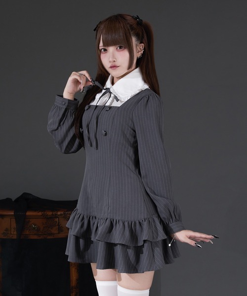 Pal elfy ワンピース クラシカルシャツレイヤードワンピース