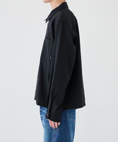 JieDa（ジエダ） シャツ 「JieDa」WOOL STRIPE ZIP SHIRT メンズ