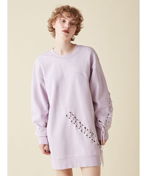 FURFUR（ファーファー） ワンピース ハートレースアップスウェット