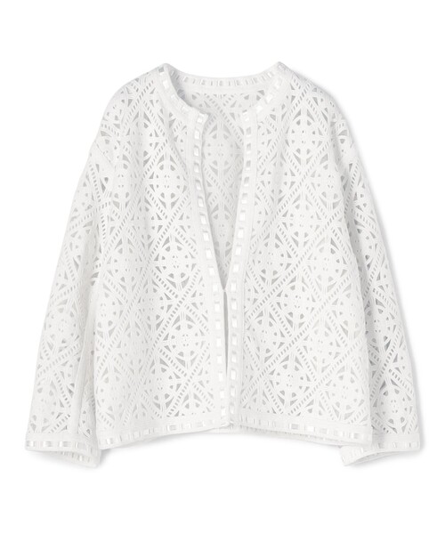 Ballsey（ボールジィ） ノーカラージャケット 36 ホワイト レディース