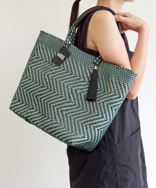 かごバッグ カゴバッグ WOVEN (ウーヴン) /ミドルトート メキシコ製