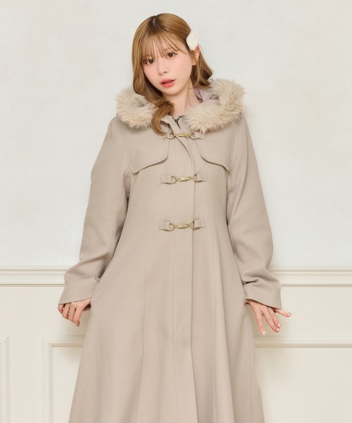 apres jour（アプレジュール） ダッフルコート コート フェイクファー