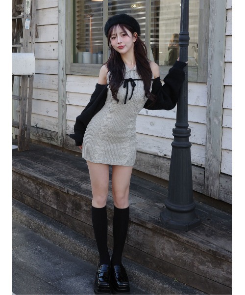 Darich（ダーリッチ） ワンピース ショートボレロニットミニワンピース