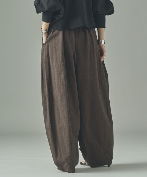 Curensology（カレンソロジー） パンツ /コットンリネンドロストパンツ