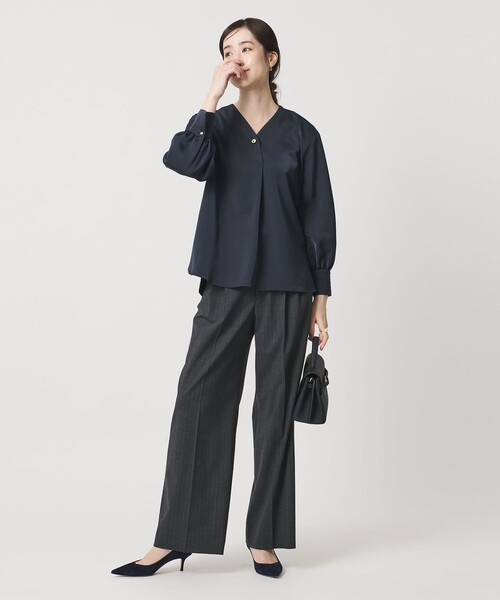 UNITED ARROWS（ユナイテッドアローズ） ブラウス シャツ サテン V