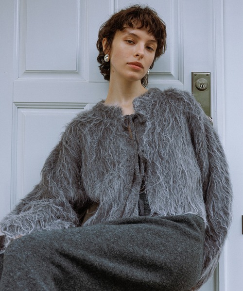 ADAM ET ROPE'（アダムエロペ） カーディガン アルパカフラッフィー