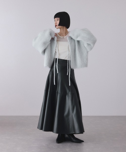 ADAM ET ROPE'（アダムエロペ） カーディガン アルパカフラッフィー