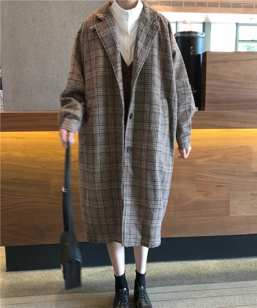 Mangrove（マングローブ） コート チェスターコート グレンチェック